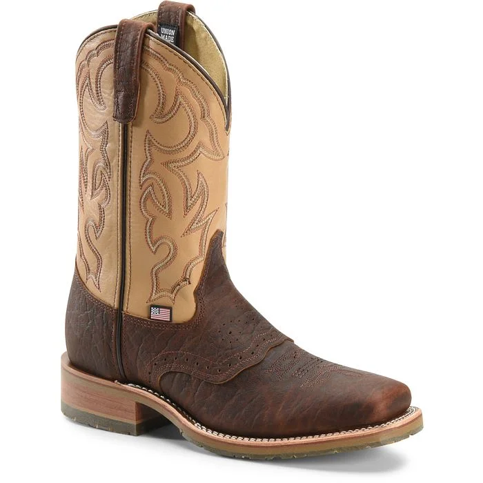 Men's cowboy boots with a scalloped edgeDouble H "Graham" Work Western Boot