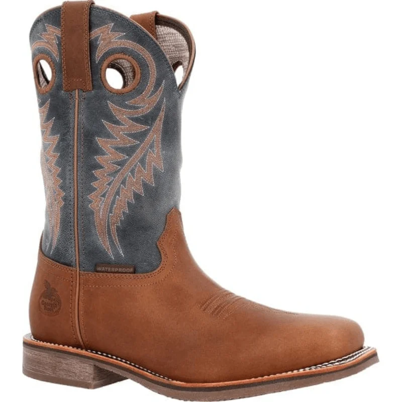 Men's cowboy boots with a suede shaftGeorgia Boot Men's Carbo-Tec Elite Brown Waterproof Western Work Boot GB00529 Men's cowboy boots with a suede shaftGeorgia Boot Men's Carbo-Tec Elite Brown Waterproof Western Work Boot GB00529