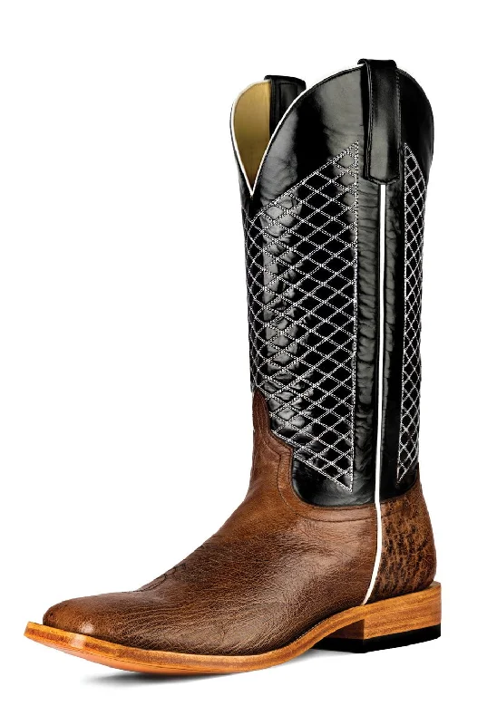 Men's cowboy boots with a rubber sole for tractionHorse Power Mens Top Hand Black Smooth Ostrich Cowboy Boots Men's cowboy boots with a rubber sole for tractionHorse Power Mens Top Hand Black Smooth Ostrich Cowboy Boots