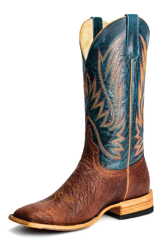 Men's cowboy boots with a leather sole for a classic lookHorse Power Mens Comanche Shoulder Navy Leather Cowboy Boots Men's cowboy boots with a leather sole for a classic lookHorse Power Mens Comanche Shoulder Navy Leather Cowboy Boots