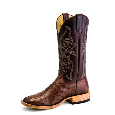 Men's cowboy boots with a spur ledgeHorse Power Kango Tobacco Full Quill Ostrich Boot Men's cowboy boots with a spur ledgeHorse Power Kango Tobacco Full Quill Ostrich Boot