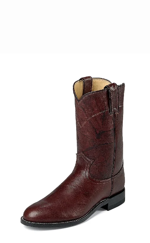 Men's cowboy boots with a high - heeled designJustin Mens Brown Deerlite Leather Western Boots 10in Roper Men's cowboy boots with a high - heeled designJustin Mens Brown Deerlite Leather Western Boots 10in Roper
