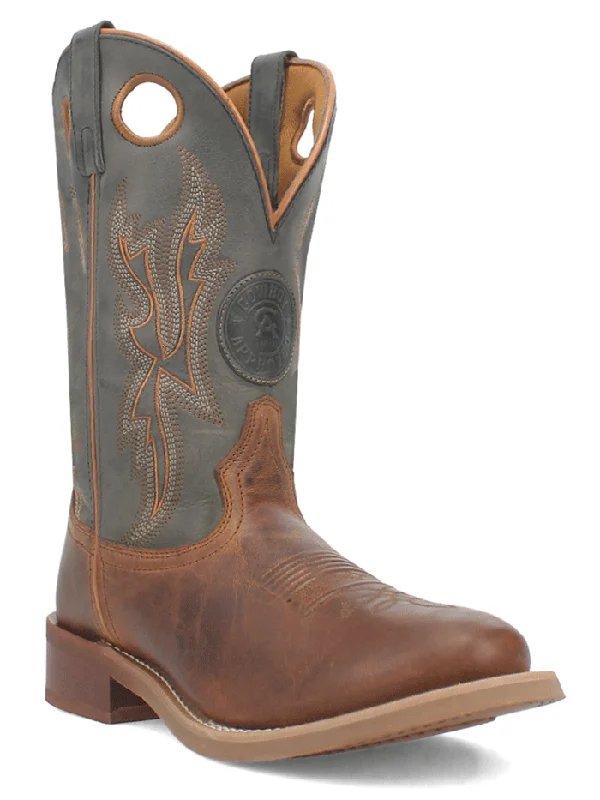 Men's cowboy boots with a leather lining for comfortLaredo 7734 Mens Dawson Leather Boot Brown Grey And Brown