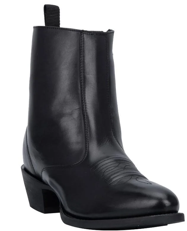 Men's cowboy boots with a high - heeled designLaredo Men's Fletcher Black Leather Ankle Boots 62070 Men's cowboy boots with a high - heeled designLaredo Men's Fletcher Black Leather Ankle Boots 62070