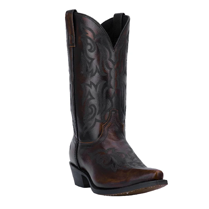 Men's cowboy boots with a decorative inlayLaredo Mens Hawk Cowboy Boots Leather Burnished Gold Men's cowboy boots with a decorative inlayLaredo Mens Hawk Cowboy Boots Leather Burnished Gold