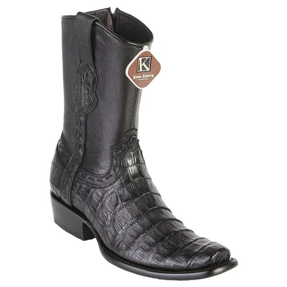 Vintage - inspired men's ankle boots with a round toeMen's King Exotic Caiman Belly Dubai Style Short Boot 479B8205 Vintage - inspired men's ankle boots with a round toeMen's King Exotic Caiman Belly Dubai Style Short Boot 479B8205