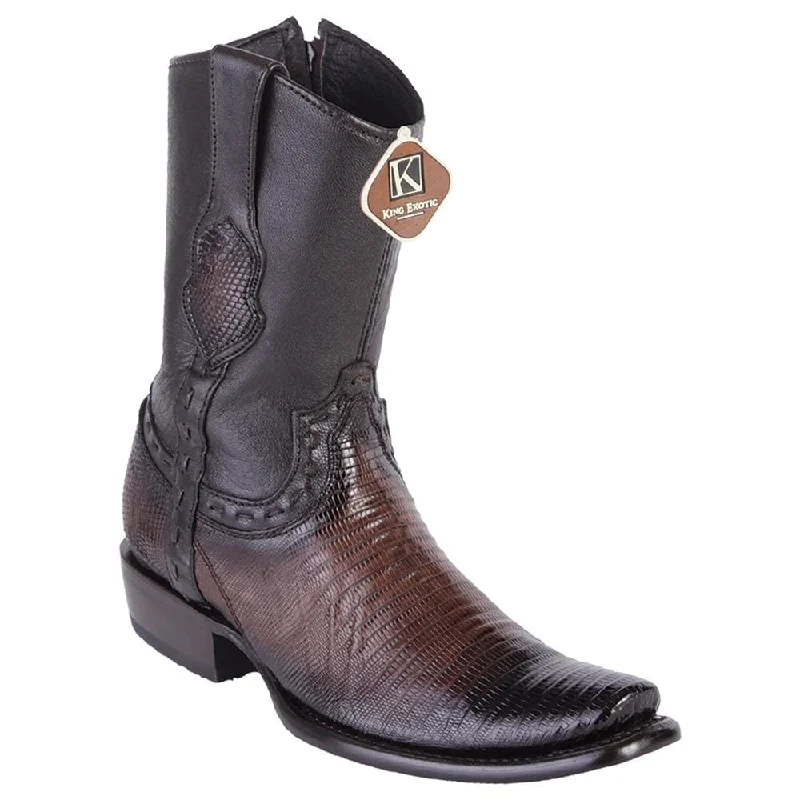 Vintage - inspired men's ankle boots with a round toeMen's King Exotic Original Lizard Skin Dubai Style Short Boot 479B0716 Vintage - inspired men's ankle boots with a round toeMen's King Exotic Original Lizard Skin Dubai Style Short Boot 479B0716