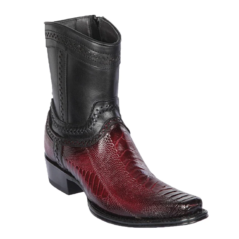 Suede men's ankle boots with a classic buckle designMen's Los Altos Original Ostrich Leg Skin European Toe Short Boot 76B0543 Suede men's ankle boots with a classic buckle designMen's Los Altos Original Ostrich Leg Skin European Toe Short Boot 76B0543