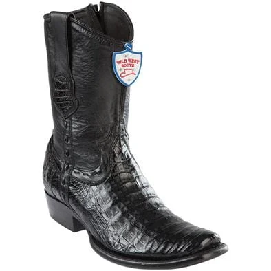 Zip - up men's ankle boots for easy on and offMen's Wild West Caiman Belly Dubai Toe Short Boot 279B8205 Zip - up men's ankle boots for easy on and offMen's Wild West Caiman Belly Dubai Toe Short Boot 279B8205