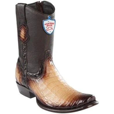 Men's ankle boots with a chunky sole for urban styleMen's Wild West Caiman Belly Dubai Toe Short Boot 279B8215 Men's ankle boots with a chunky sole for urban styleMen's Wild West Caiman Belly Dubai Toe Short Boot 279B8215
