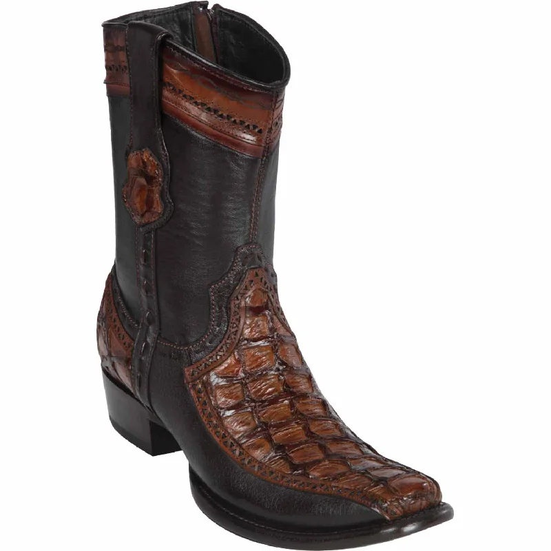 Lace - up men's ankle boots with a distressed finishMen's Wild West Monster Fish with Deer Dubai Toe Short Boot 279BF1007 Lace - up men's ankle boots with a distressed finishMen's Wild West Monster Fish with Deer Dubai Toe Short Boot 279BF1007