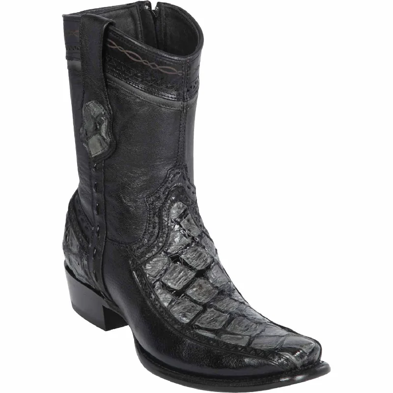 Suede men's ankle boots with a classic buckle designMen's Wild West Monster Fish with Deer Dubai Toe Short Boot 279BF1009 Suede men's ankle boots with a classic buckle designMen's Wild West Monster Fish with Deer Dubai Toe Short Boot 279BF1009