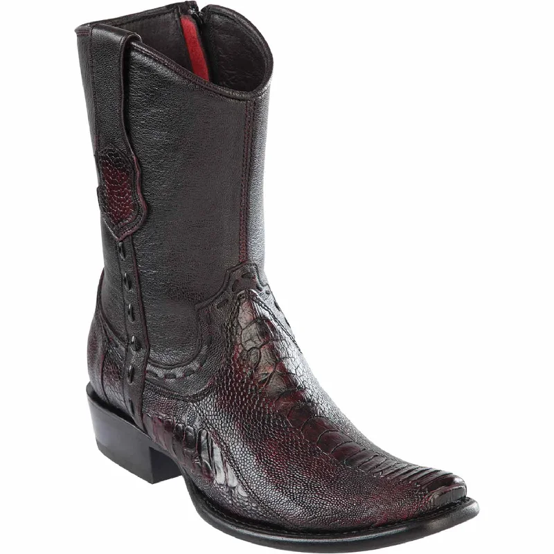 Men's waterproof leather ankle boots for rainy daysMen's Wild West Ostrich Leg Skin Dubai Toe Short Boot 279B0518 Men's waterproof leather ankle boots for rainy daysMen's Wild West Ostrich Leg Skin Dubai Toe Short Boot 279B0518