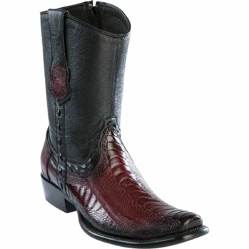 Combat - style men's ankle boots for a tough lookMen's Wild West Ostrich Leg Skin Dubai Toe Short Boot 279B0543 Combat - style men's ankle boots for a tough lookMen's Wild West Ostrich Leg Skin Dubai Toe Short Boot 279B0543
