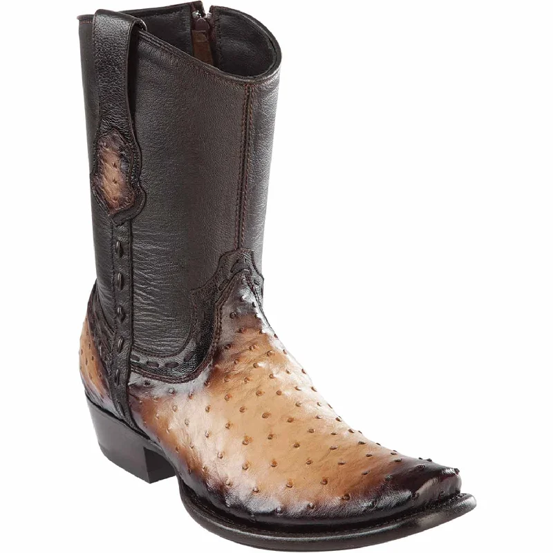 Faux leather men's ankle boots for a budget - friendly optionMen's Wild West Ostrich Skin Dubai Toe Short Boot 279B0315 Faux leather men's ankle boots for a budget - friendly optionMen's Wild West Ostrich Skin Dubai Toe Short Boot 279B0315