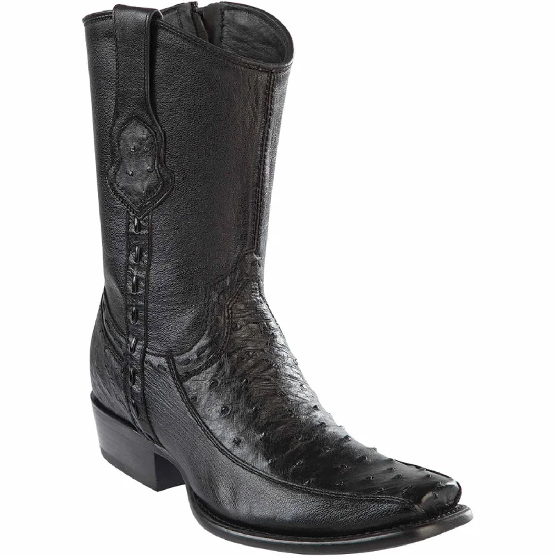 Men's ankle boots with a metallic accentMen's Wild West Ostrich with Deer Dubai Toe Short Boot 279BF0305 Men's ankle boots with a metallic accentMen's Wild West Ostrich with Deer Dubai Toe Short Boot 279BF0305