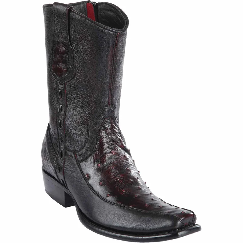 Men's ankle boots with a high - traction sole for safetyMen's Wild West Ostrich with Deer Dubai Toe Short Boot 279BF0318 Men's ankle boots with a high - traction sole for safetyMen's Wild West Ostrich with Deer Dubai Toe Short Boot 279BF0318