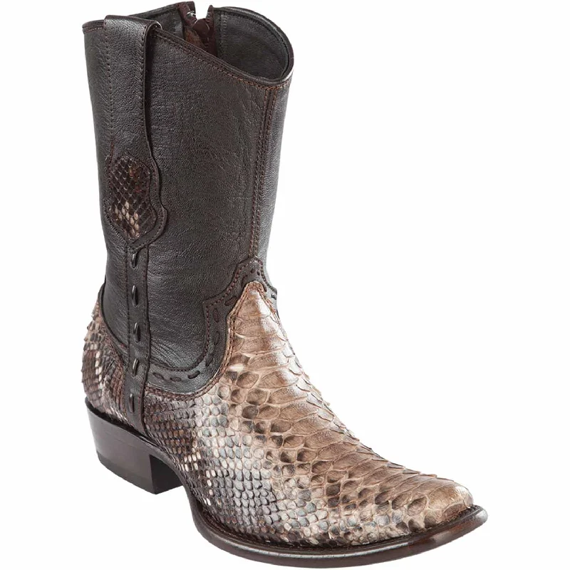 Vintage - inspired men's ankle boots with a round toeMen's Wild West Python Skin Dubai Toe Short Boot 279B5785 Vintage - inspired men's ankle boots with a round toeMen's Wild West Python Skin Dubai Toe Short Boot 279B5785