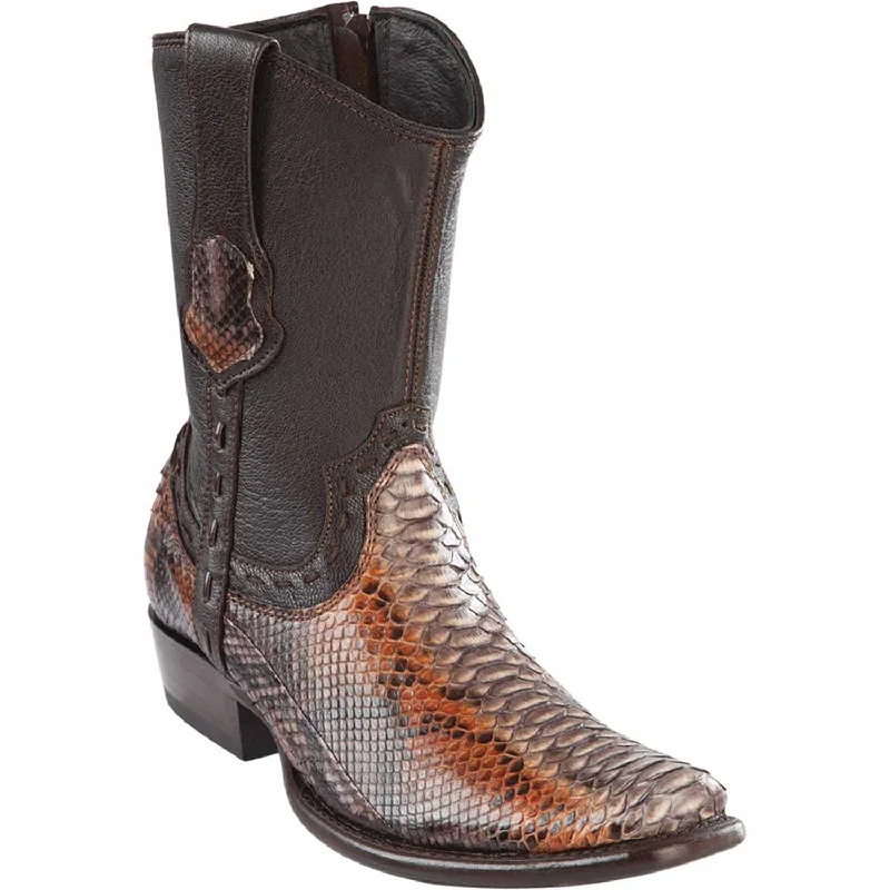 Men's ankle boots with a chunky sole for urban styleMen's Wild West Python Skin Dubai Toe Short Boot 279B5788 Men's ankle boots with a chunky sole for urban styleMen's Wild West Python Skin Dubai Toe Short Boot 279B5788
