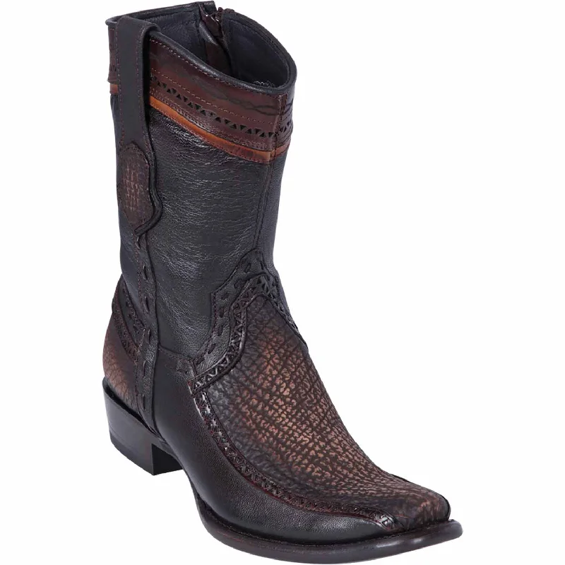 Men's ankle boots in a trendy burgundy colorMen's Wild West Shark with Deer Dubai Toe Short Boot 279BF0957