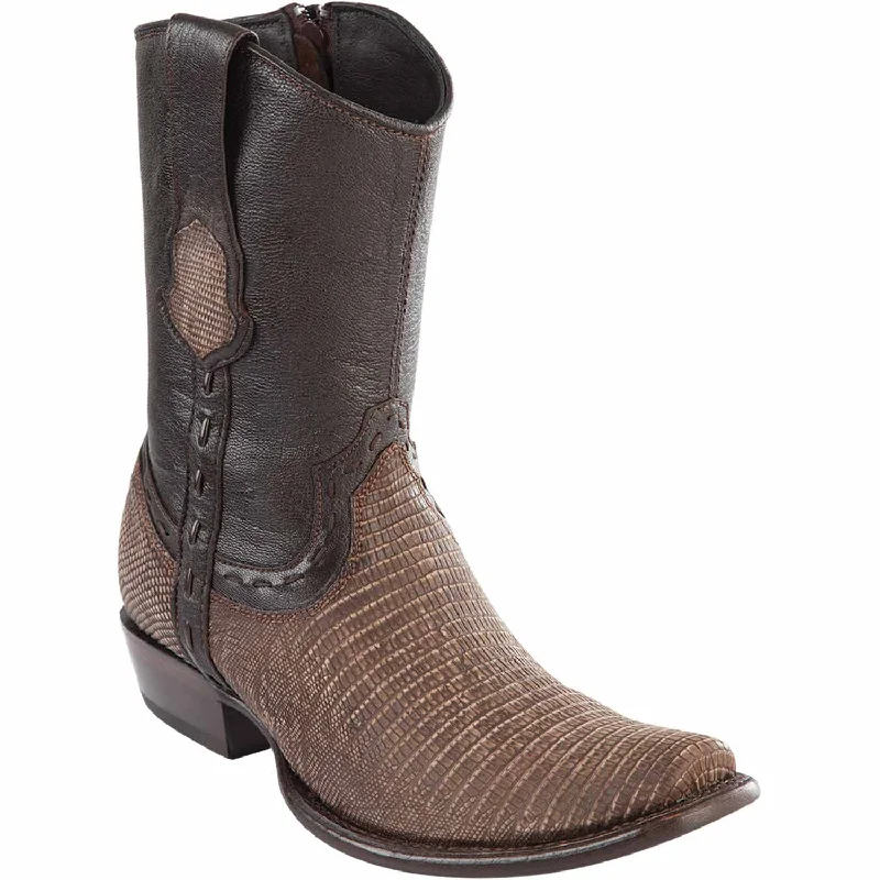 Zip - up men's ankle boots for easy on and offMen's Wild West Teju Lizard Skin Dubai Toe Short Boot 279B0735 Zip - up men's ankle boots for easy on and offMen's Wild West Teju Lizard Skin Dubai Toe Short Boot 279B0735