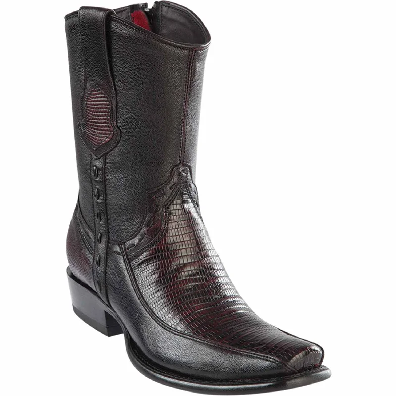 Minimalist men's ankle boots for a modern aestheticMen's Wild West Teju Lizard with Deer Dubai Toe Short Boot 279BF0718