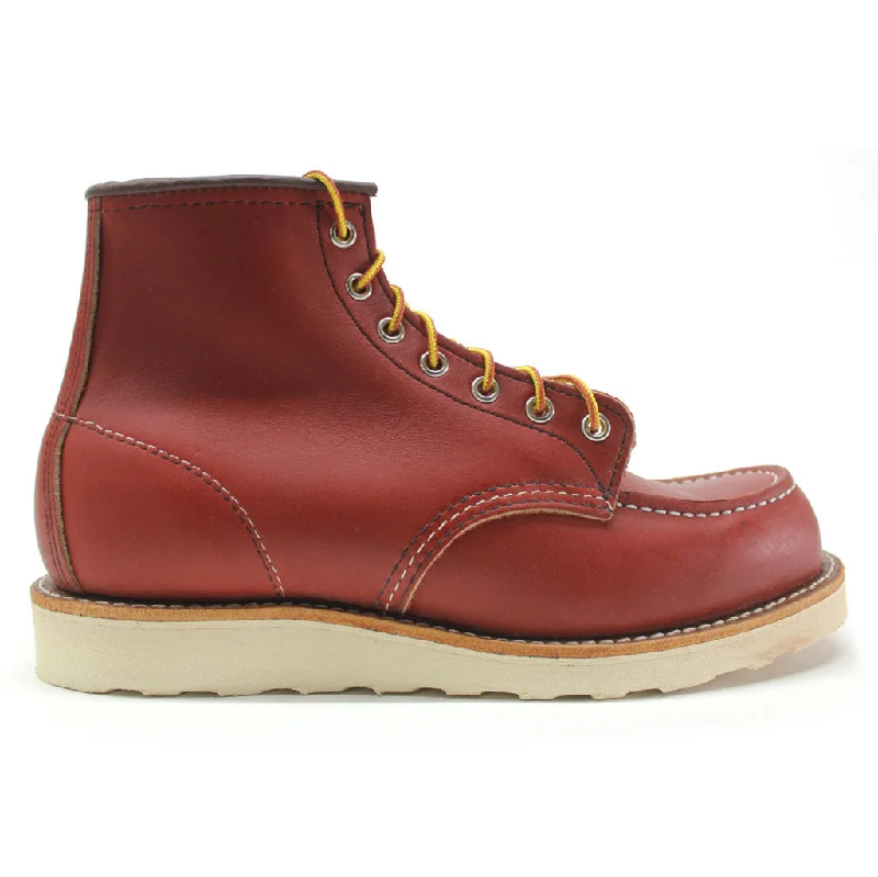 Men's ankle boots with a shock - absorbing insoleHeritage Full Grain Leather 6 Inch Classic Men's Moc Toe Boots