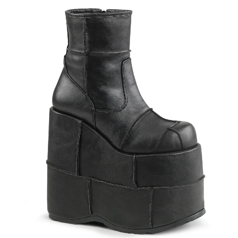 Men's ankle boots with a double - buckle strapStack-201