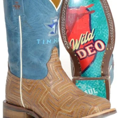 Men's genuine leather cowboy boots with a pointed toeTin Haul Square Toe Youth Boy's Maze Bullrider Boot Men's genuine leather cowboy boots with a pointed toeTin Haul Square Toe Youth Boy's Maze Bullrider Boot