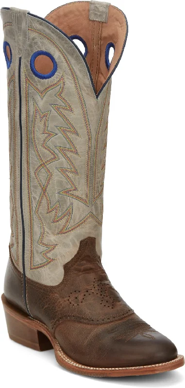 Western - style men's cowboy boots with intricate stitchingTony Lama 15in Buckaroo Mens Grey/Brown Henley Leather Cowboy Boots Western - style men's cowboy boots with intricate stitchingTony Lama 15in Buckaroo Mens Grey/Brown Henley Leather Cowboy Boots