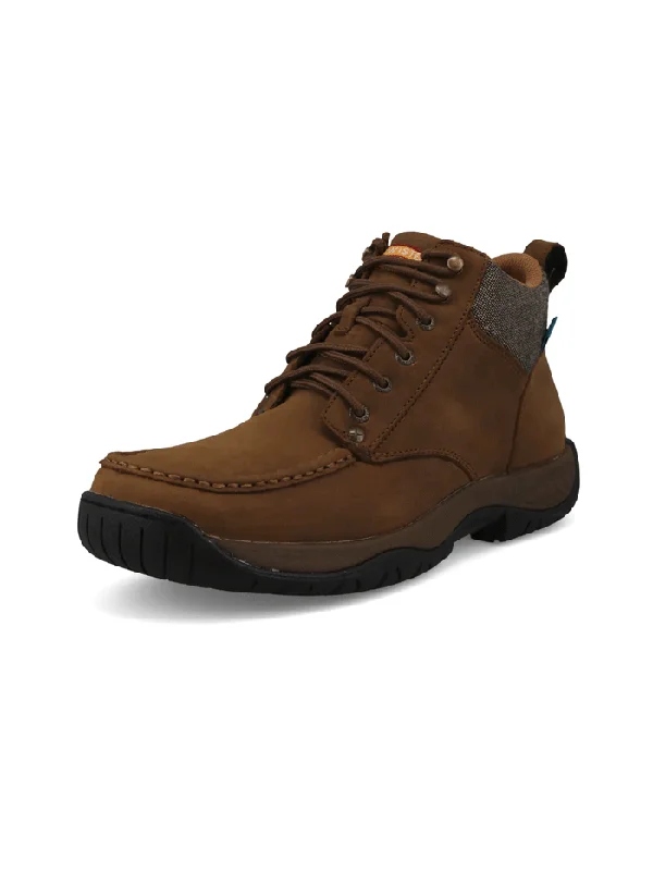 Men's cowboy boots in a dark brown leatherTwisted X MAXW001 Mens All Around Lace Up Work Boot Brown - K Men's cowboy boots in a dark brown leatherTwisted X MAXW001 Mens All Around Lace Up Work Boot Brown - K