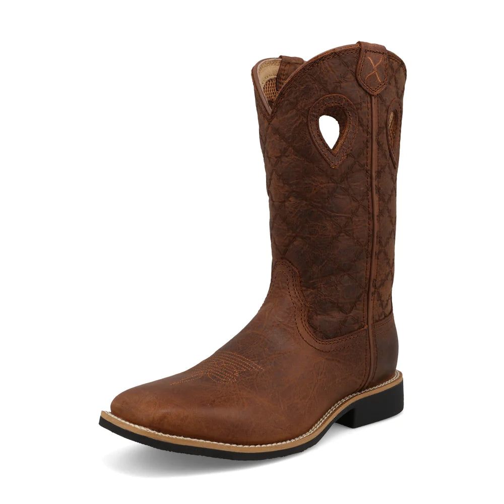 Western - style men's cowboy boots with intricate stitchingTwisted X Youth Top Hand Boot in Rawhide & Brown Patina Western - style men's cowboy boots with intricate stitchingTwisted X Youth Top Hand Boot in Rawhide & Brown Patina