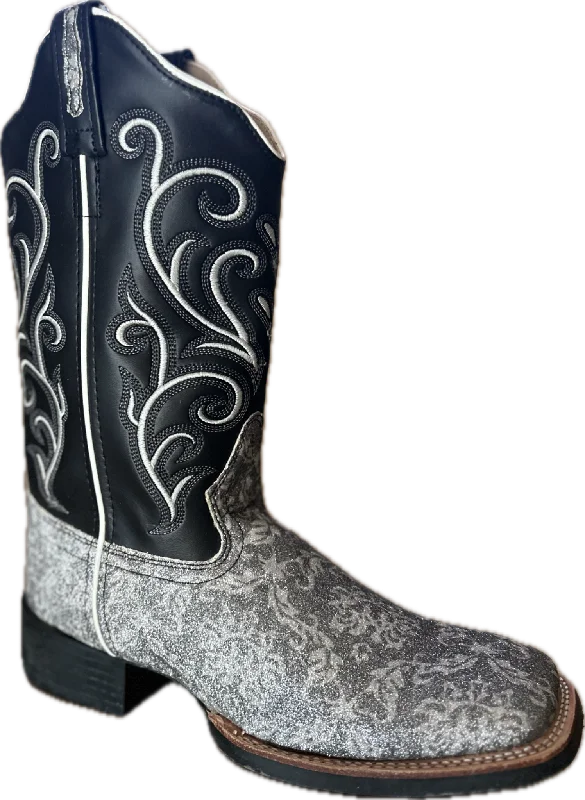 Alligator - embossed men's western boots for a bold statement18124 Silver Flowers