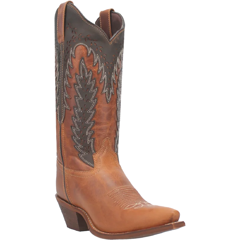 Men's western boots with a tooled leather design on the shaft52213 Farah