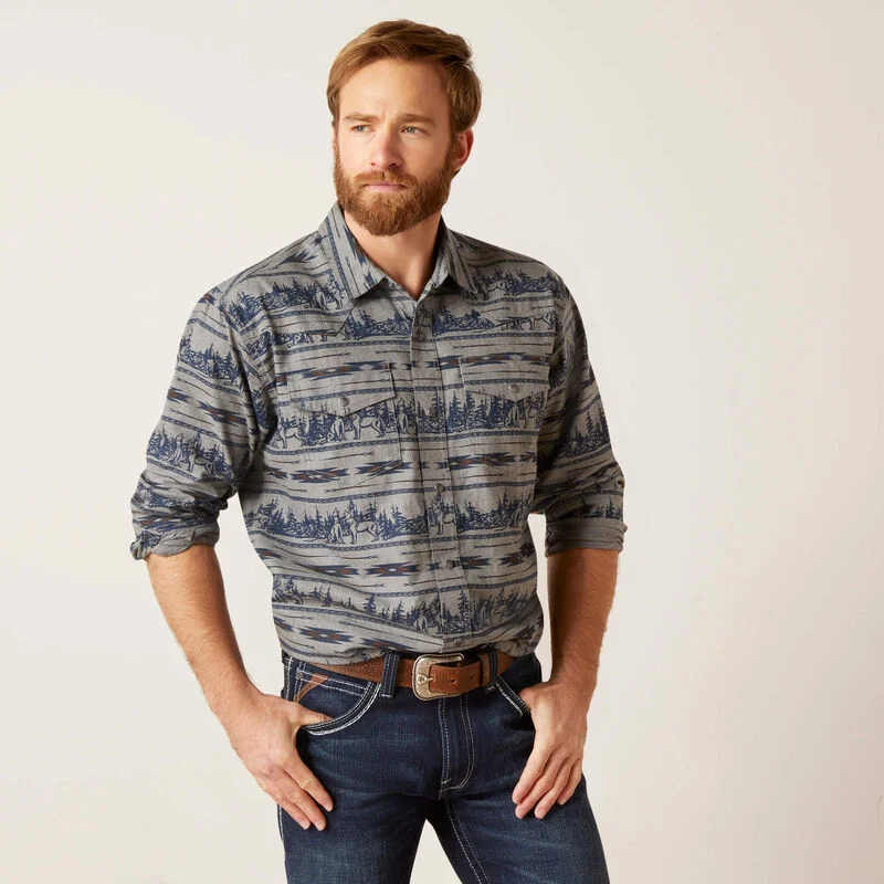 Men's western boots with a leather - wrapped heel and a smooth finishAriat® Men's "Harlow Retro" Snap Long Sleeve Western Shirt Men's western boots with a leather - wrapped heel and a smooth finishAriat® Men's "Harlow Retro" Snap Long Sleeve Western Shirt
