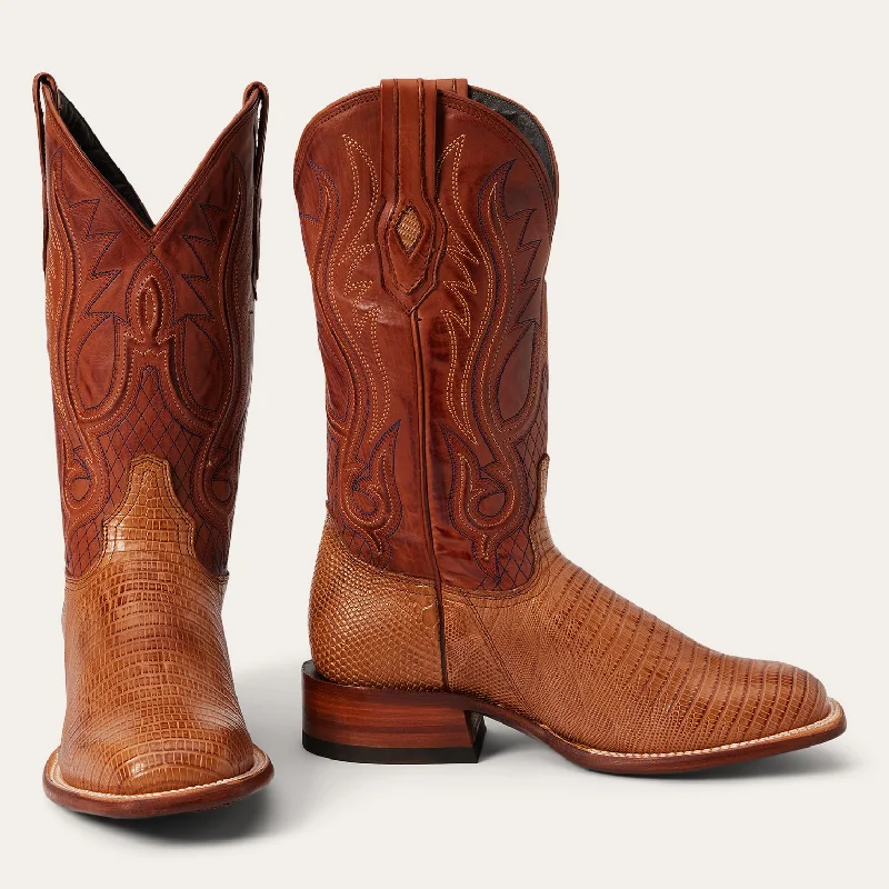 Men's western boots with a suede shaft and a leather soleArlington Teju Boot