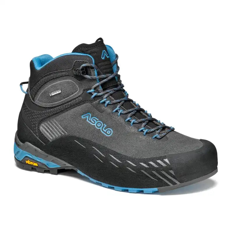 Men's hiking boots with a shock - absorbing insoleAsolo Eldo Mid Leather GV Womens Hiking Boot - Graphite/Blue Moon Men's hiking boots with a shock - absorbing insoleAsolo Eldo Mid Leather GV Womens Hiking Boot - Graphite/Blue Moon