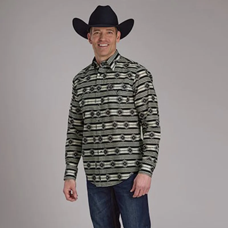 Men's genuine leather western boots with a snake - skin inlayRoper Men's Black SantaFe Aztec Shirt Men's genuine leather western boots with a snake - skin inlayRoper Men's Black SantaFe Aztec Shirt