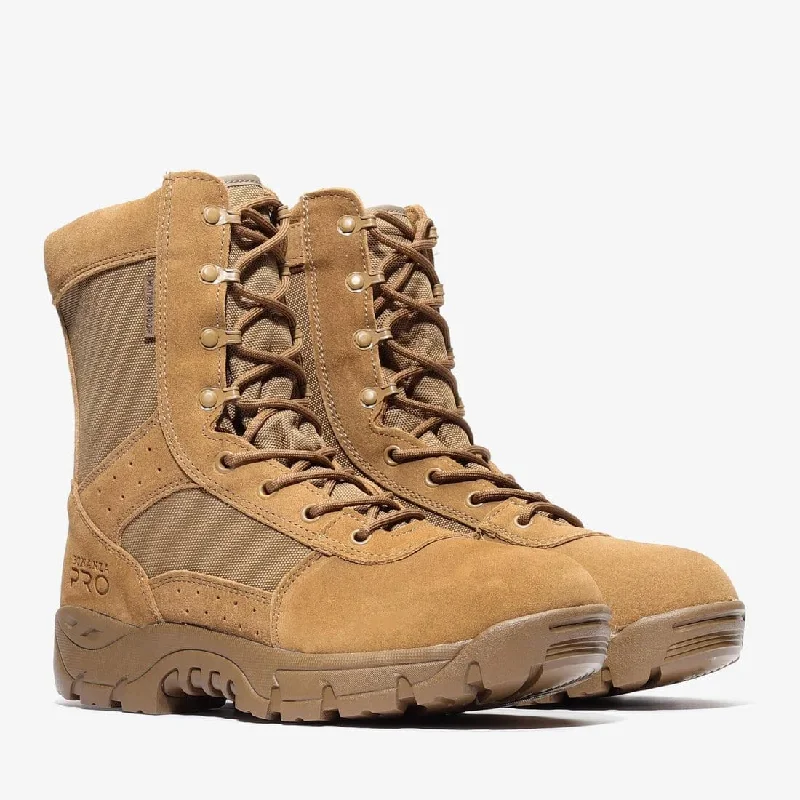 Men's western boots with a traditional western boot silhouette and a polished shineBonanza Falcon PRO 8" Tactical Work Boots - Coyote Men's western boots with a traditional western boot silhouette and a polished shineBonanza Falcon PRO 8" Tactical Work Boots - Coyote