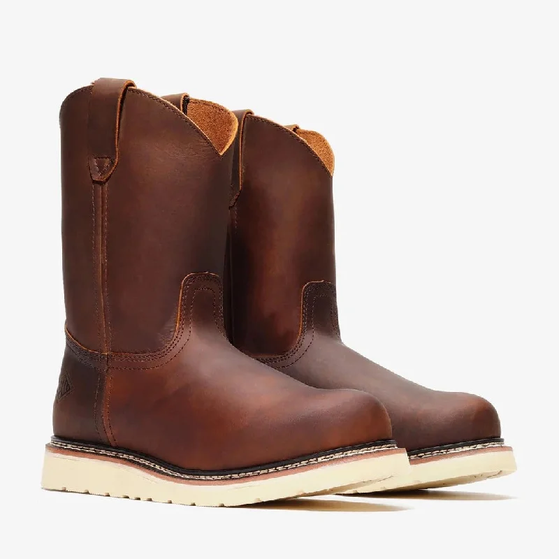 Men's genuine leather western boots with a snake - skin inlayBonanza Frontier Classic 10" Wellington Work Boots Men's genuine leather western boots with a snake - skin inlayBonanza Frontier Classic 10" Wellington Work Boots