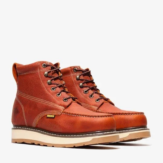 Men's western boots with a rubber sole for traction on various surfacesBonanza Frontier Dual 6" Moc Toe Work Boots BA-612 Men's western boots with a rubber sole for traction on various surfacesBonanza Frontier Dual 6" Moc Toe Work Boots BA-612
