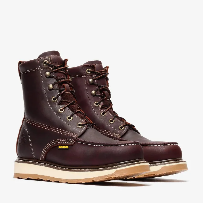 Men's western boots with a traditional western boot silhouette and a polished shineBonanza Frontier Dual 8" Moc Toe Work Boots BA-813 Men's western boots with a traditional western boot silhouette and a polished shineBonanza Frontier Dual 8" Moc Toe Work Boots BA-813