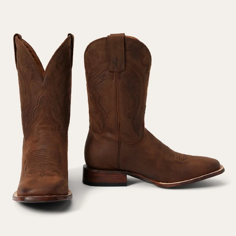 Men's western boots with a decorative inlay on the toe and heelBowie Boots