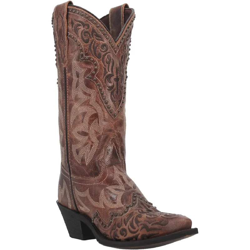 Men's western boots in a rich brown or black leather52410 Braylynn