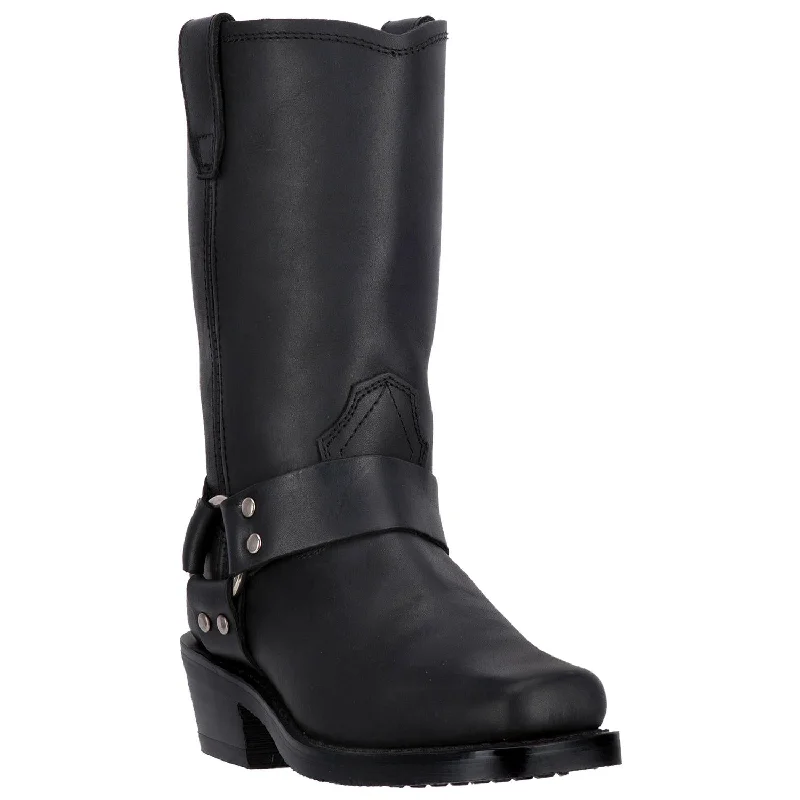 Men's western boots with a scalloped edge and a pull - on strapMolly Black DI07370