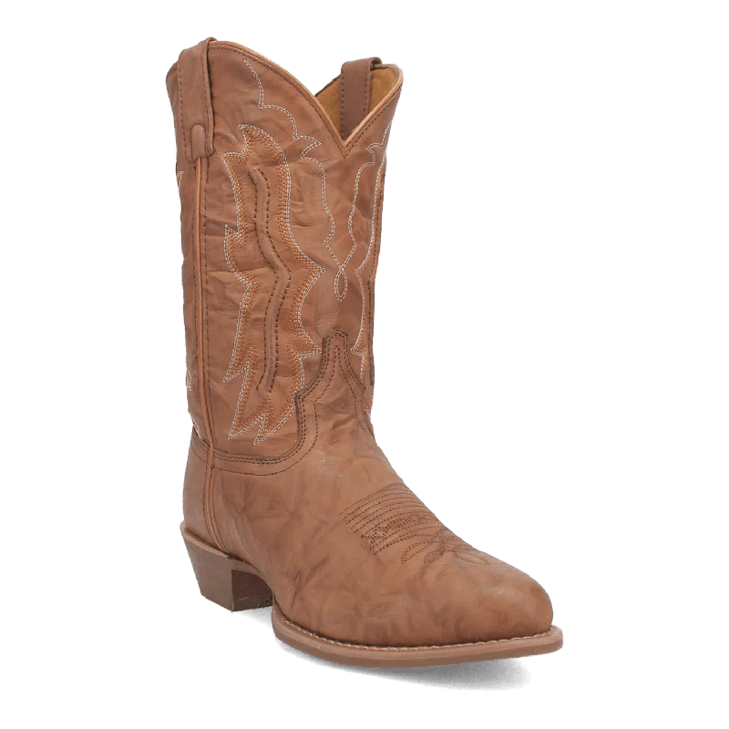 Men's western boots with a suede shaft and a leather soleCUTGLASS LEATHER BOOT
