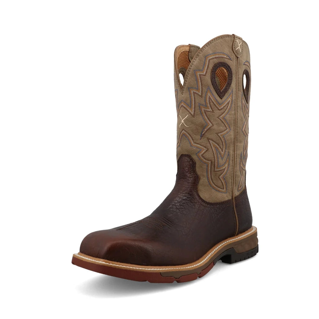 Men's western boots in a rich brown or black leatherTwisted X Men's Western Work Boot Men's western boots in a rich brown or black leatherTwisted X Men's Western Work Boot
