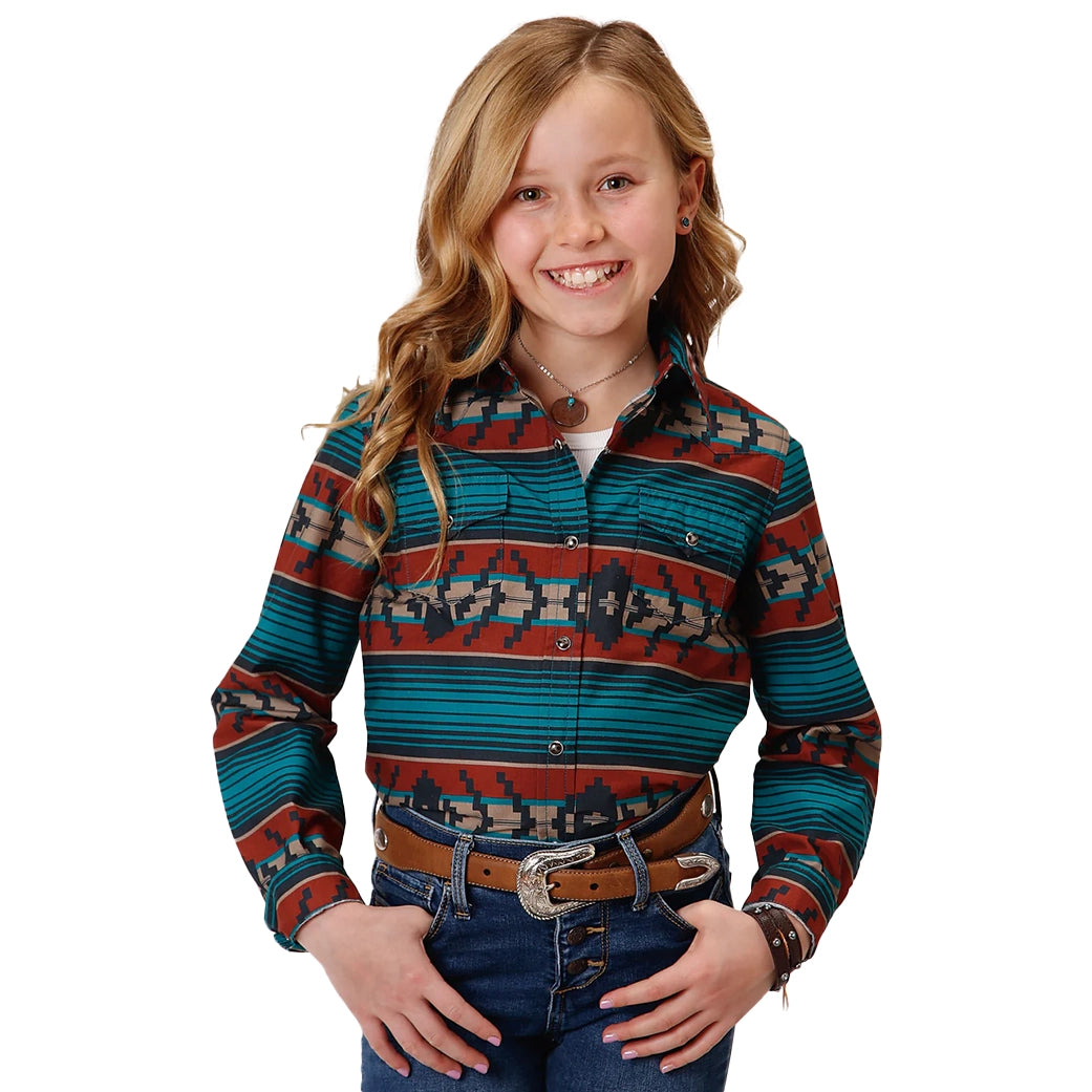 Men's western boots with a suede shaft and a leather soleRoper Girl's Rust Turquoise Aztec Long Sleeve Men's western boots with a suede shaft and a leather soleRoper Girl's Rust Turquoise Aztec Long Sleeve