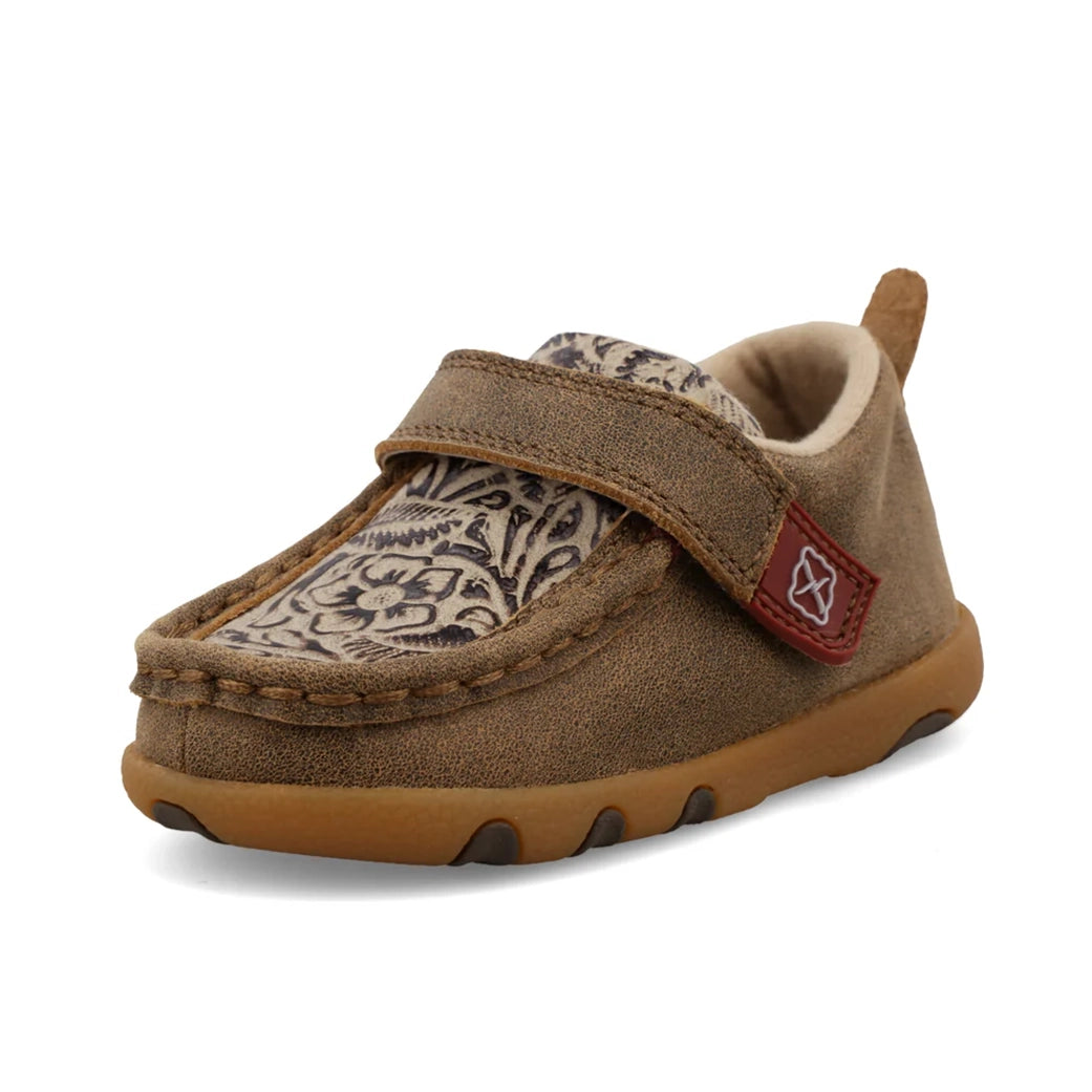 Men's western boots with a high - quality leather upper and a suede liningTwisted X Infant Floral Tooled Moc Men's western boots with a high - quality leather upper and a suede liningTwisted X Infant Floral Tooled Moc
