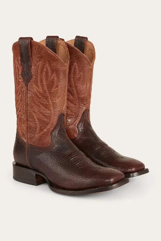 Men's western boots with a distressed leather finish for a rugged lookLongreach Mens Boot - Cognac Men's western boots with a distressed leather finish for a rugged lookLongreach Mens Boot - Cognac